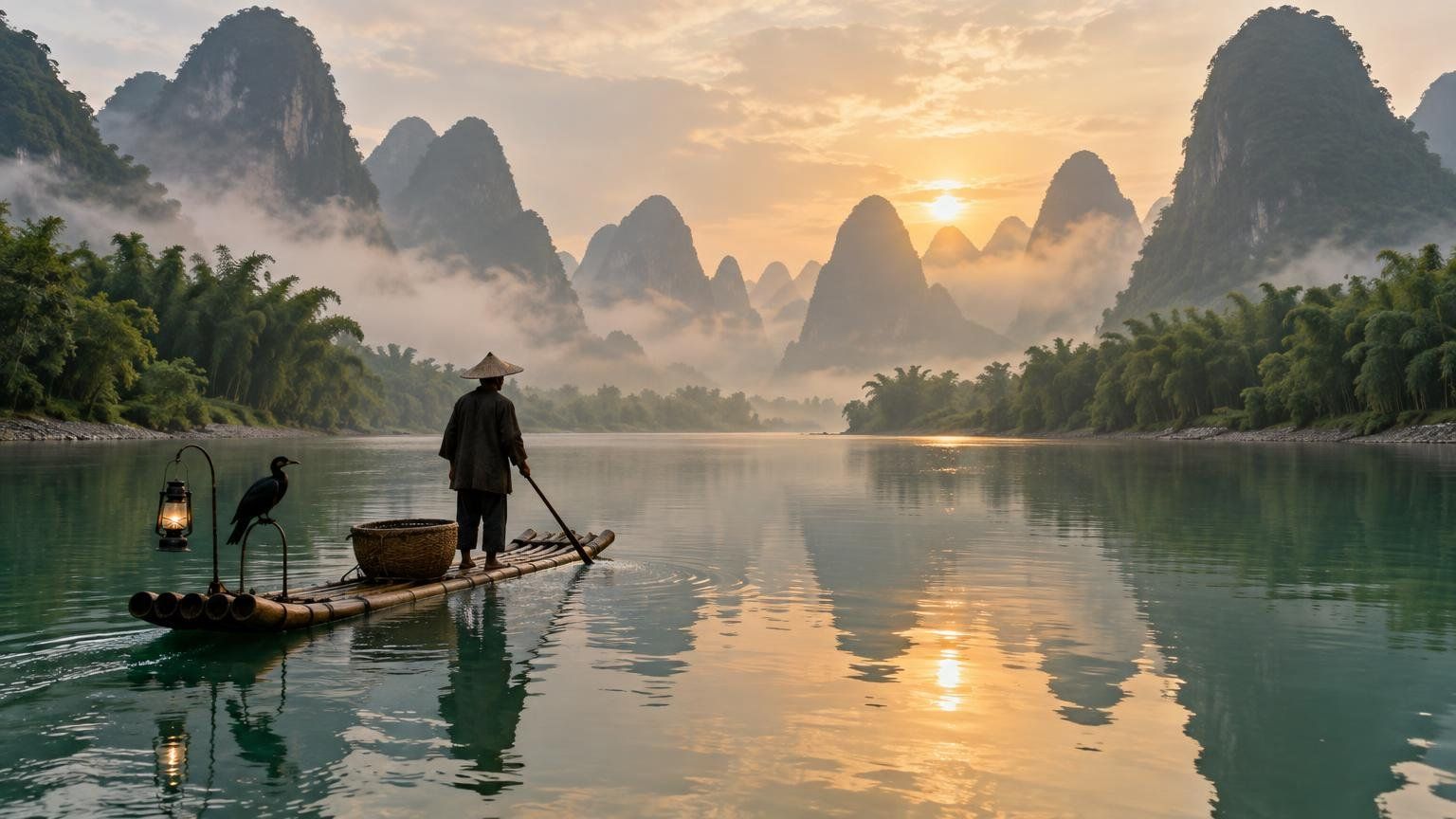 桂林灕江喀斯特山水